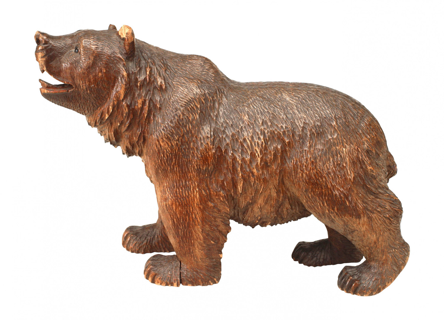 Black forest carved walnut bear 1