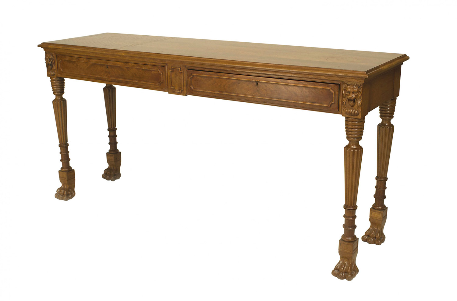 English regency mahogany console table 3