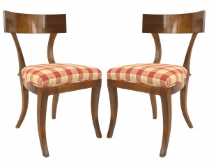 Biedermeier cherrywood side chairs