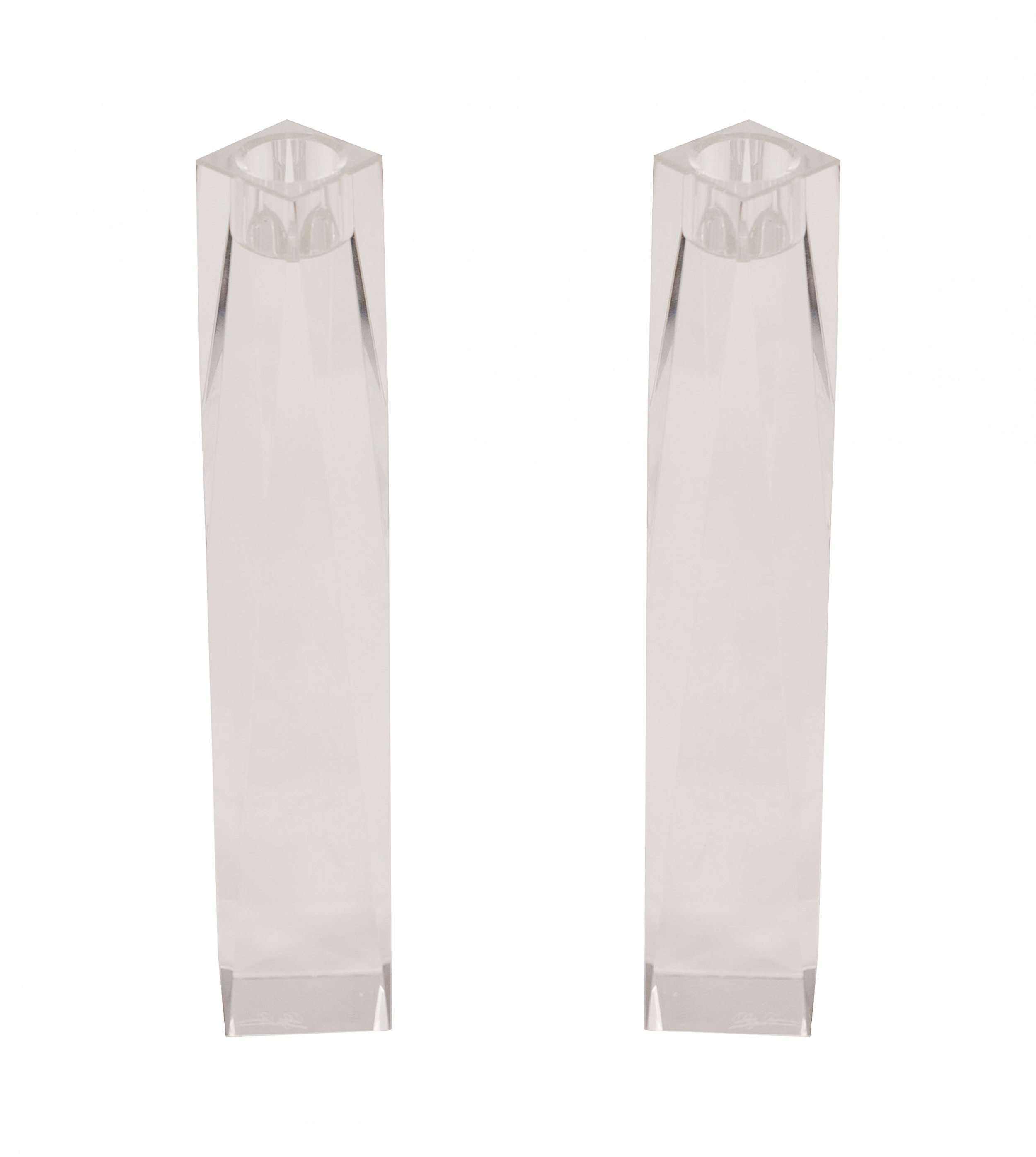 Crystal taper candlesticks
