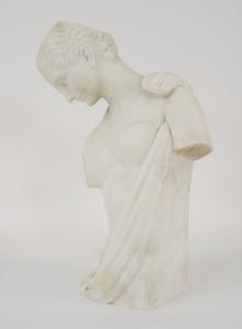 Figure statue bust misc style grecian marble bra016