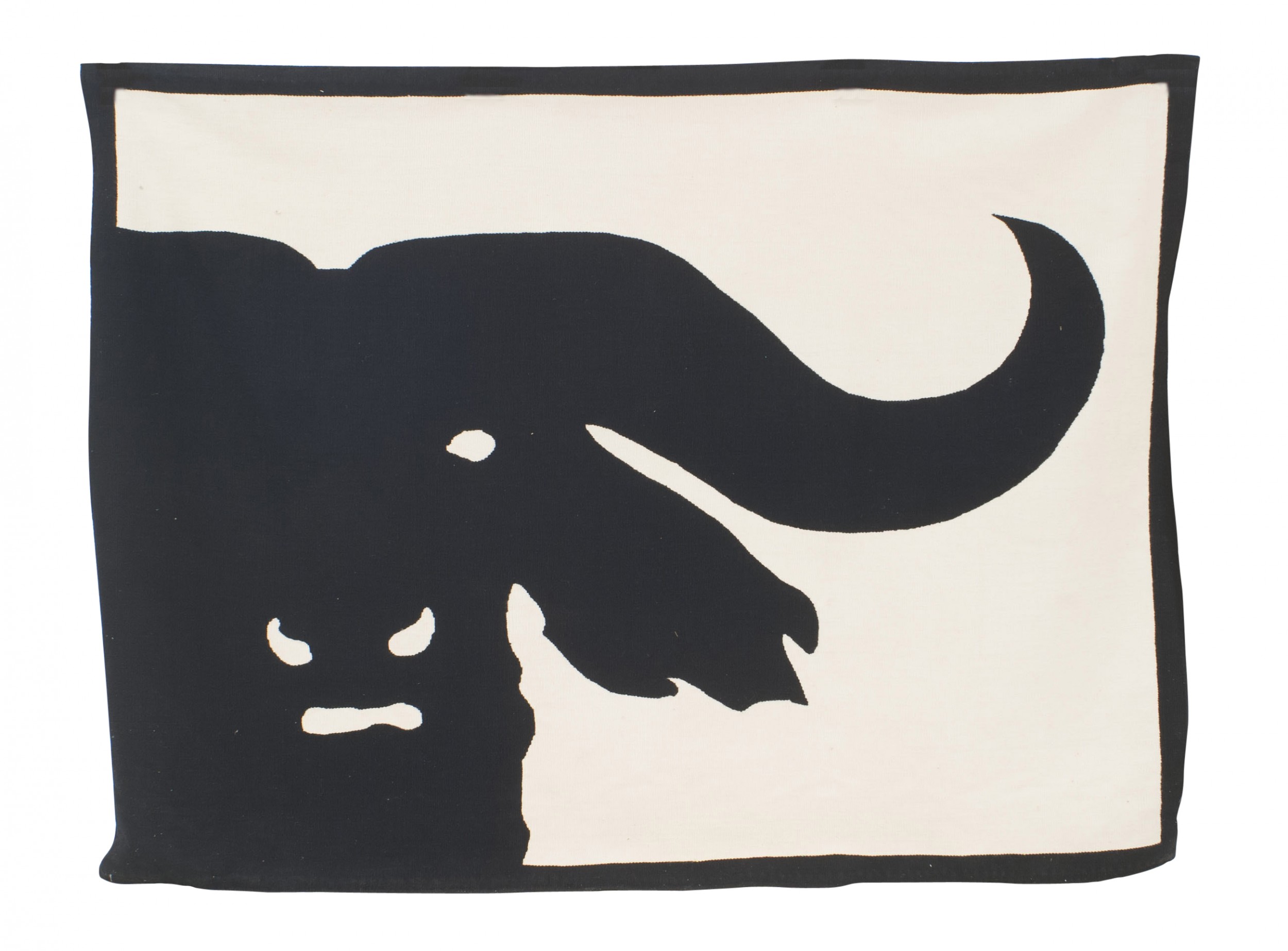 Contemporary black and white bradfield buffalo tapestry