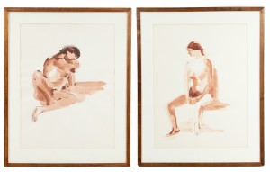 American beige watercolor figures 1