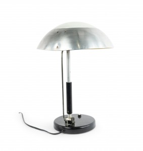 German bauhaus brushed aluminum table lamp