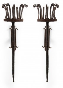 Italian renaissance wrought iron wall sconces 2