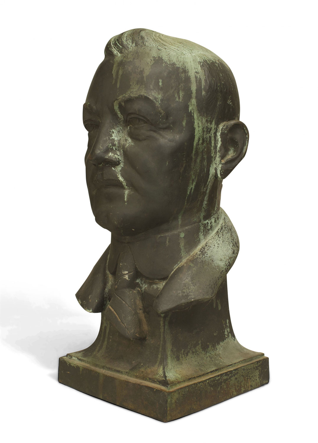 American bronze patina gentleman bust