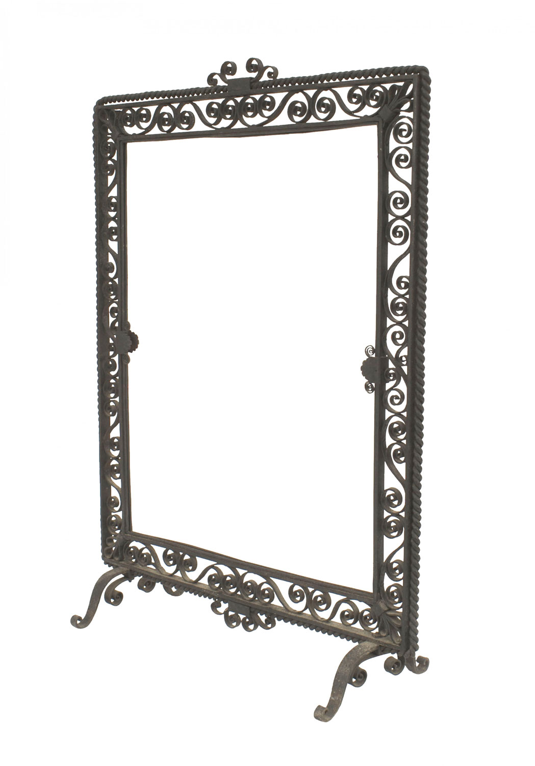 American Art Deco Wrought Iron Fire Screen