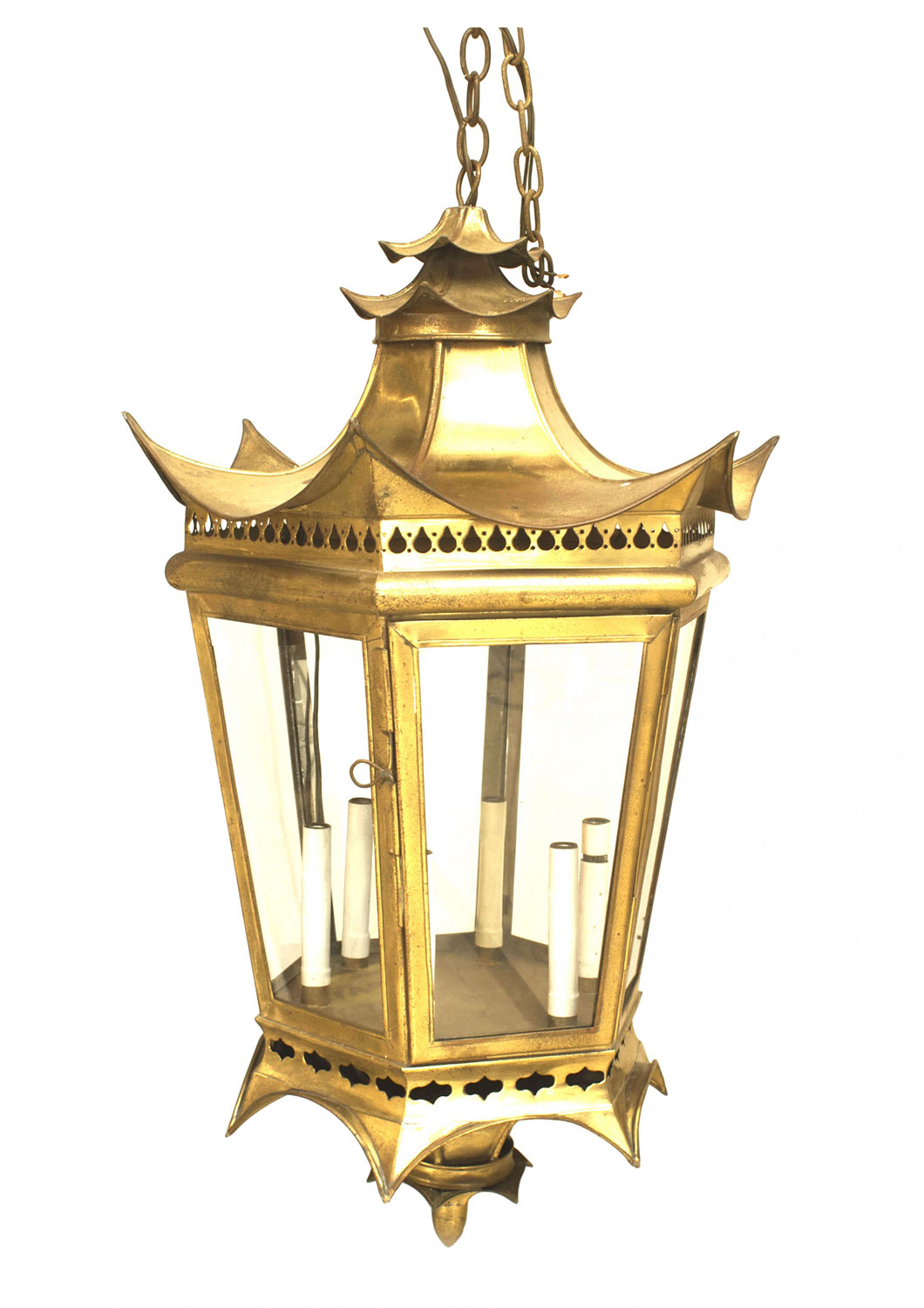 Chinese style brass filigree lantern 1