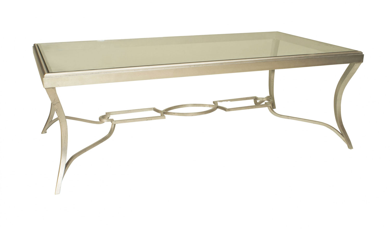 Art modern bronze and glass coffee table