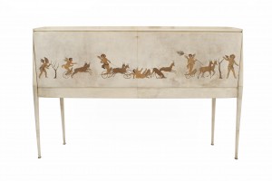 Italian mid century parchment sideboard 1
