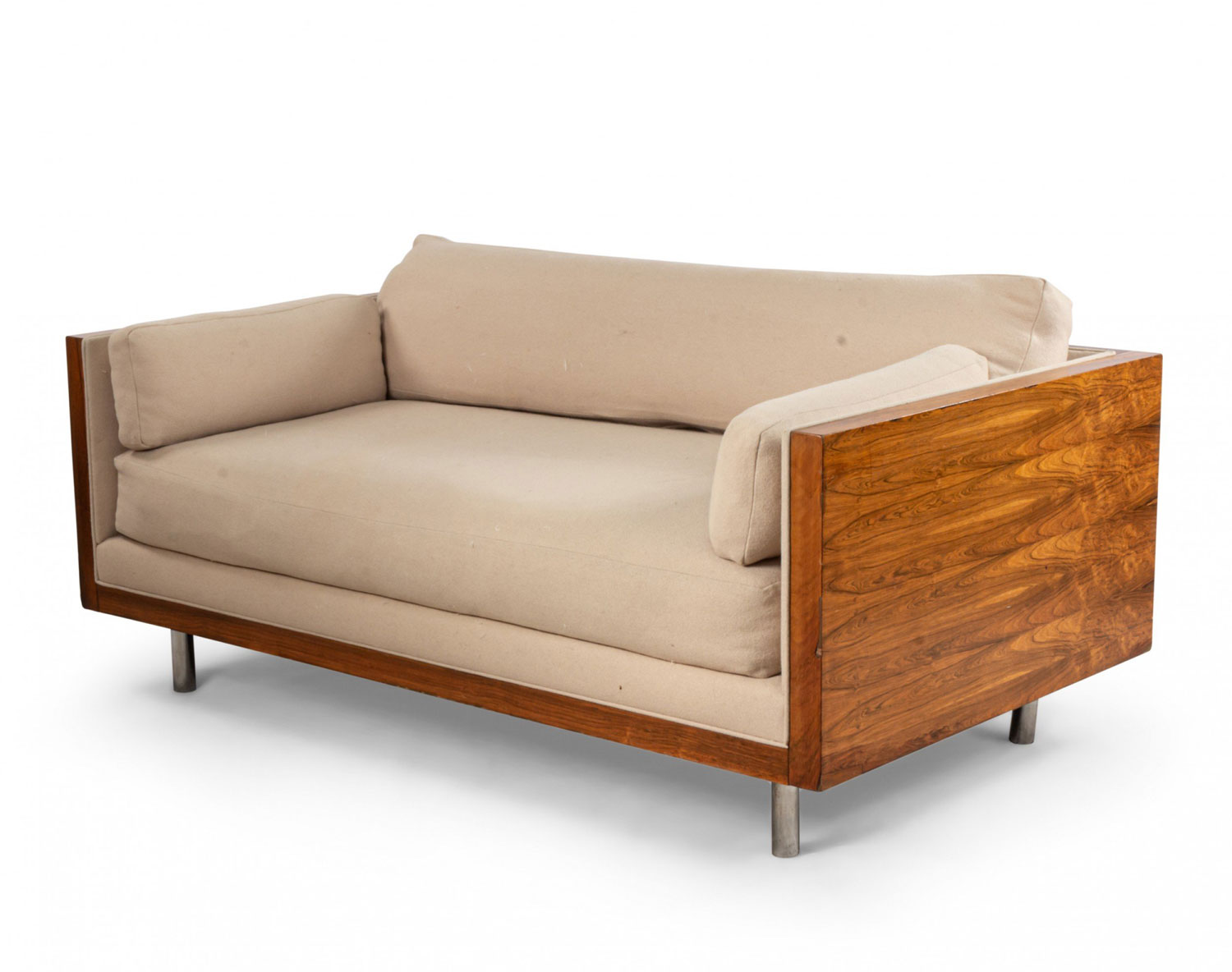 American post war rosewood loveseat