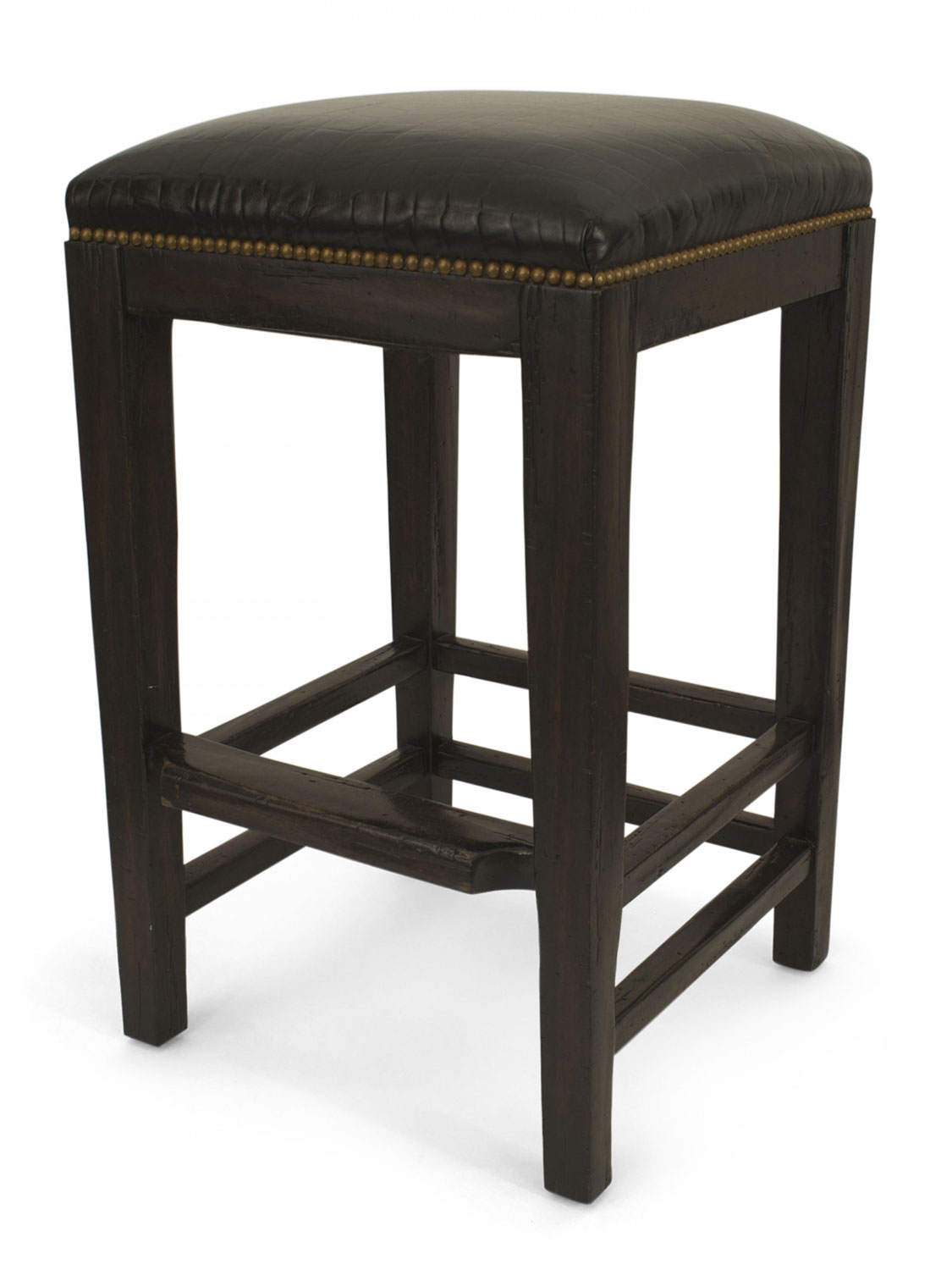 Contemporary post war leather bar stools