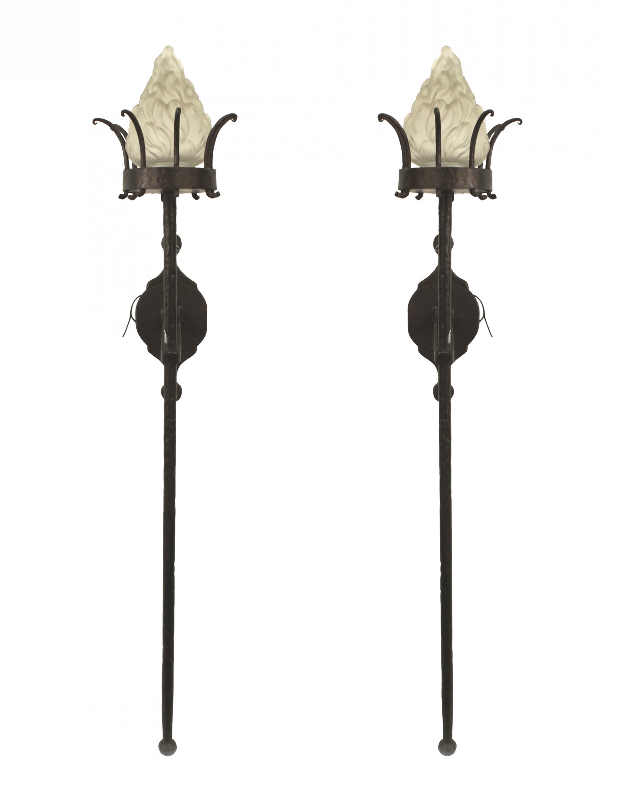 Italian renaissance style wrought iron wall sconces 2