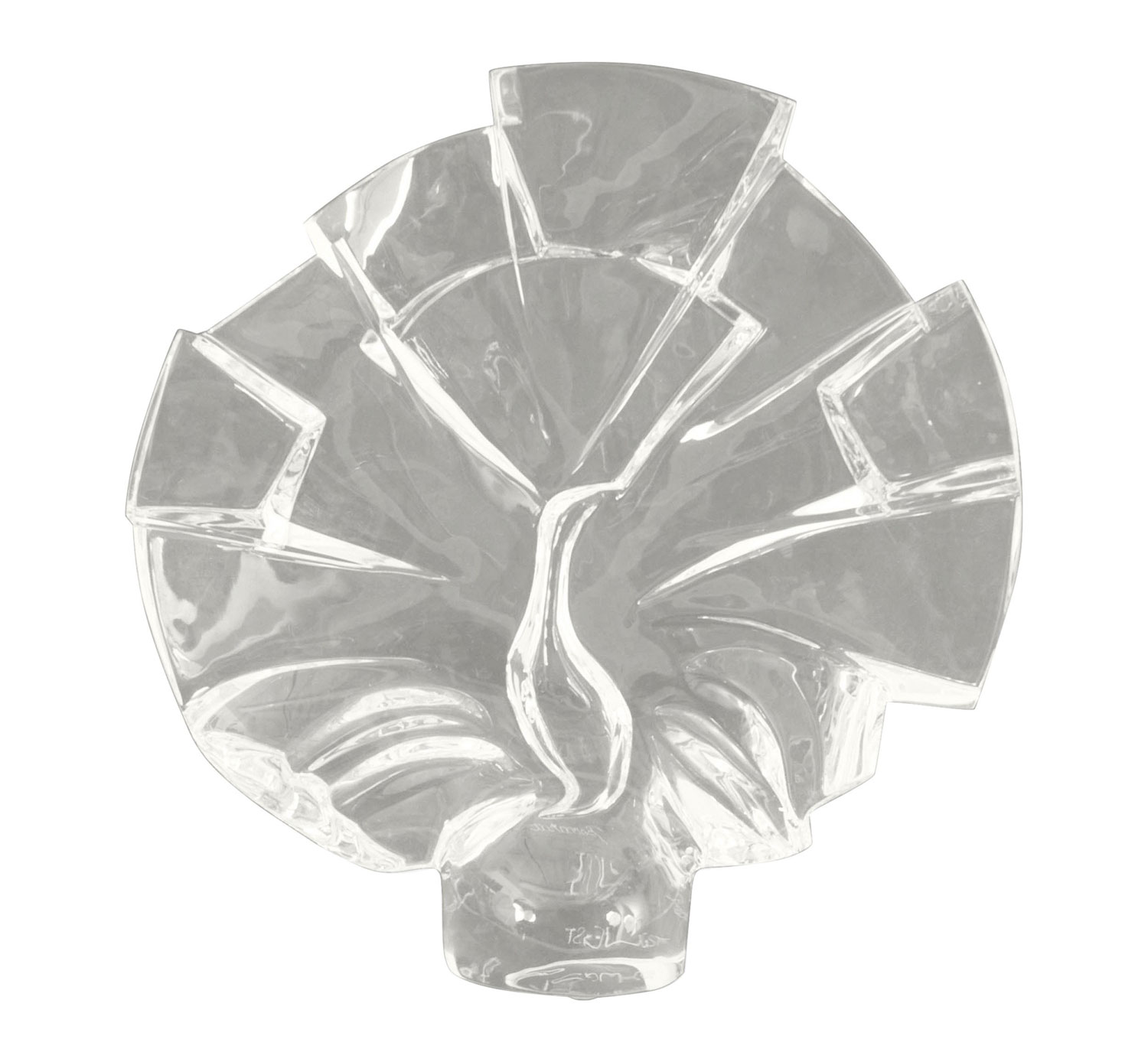 French crystal peacock sculpture