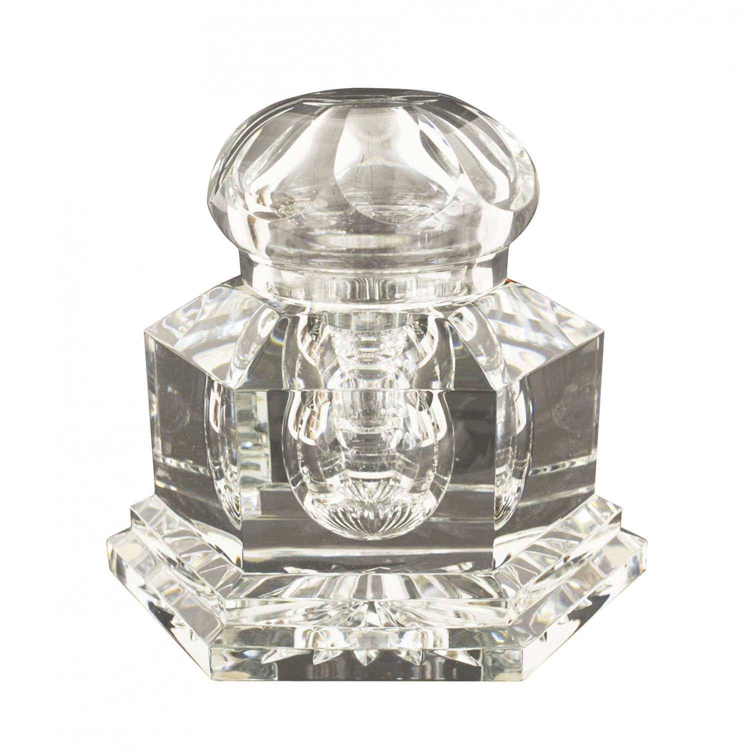 French mid century crystal inkwell 1