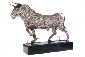 Spanish style life size wire bull