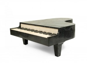 Mid century piano shaped coffee table