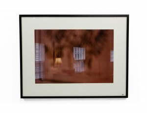 Color photograph double exposure of a living room