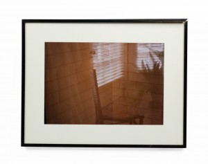 Color photograph double exposure of an interior