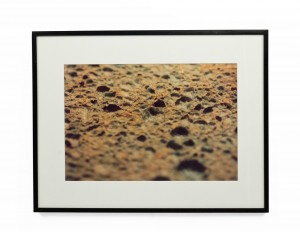 Abstracted color photograph on textured object