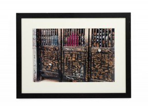 Photograph of a scene with graffiti wall