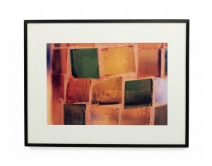 Detail color photograph multi colored squares