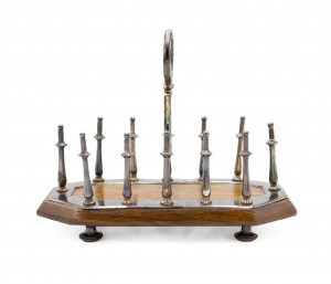 Silverplate faceted letterholder