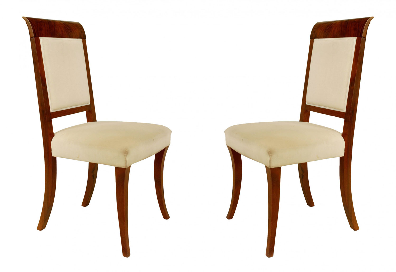 German art deco walnut side chairs 1