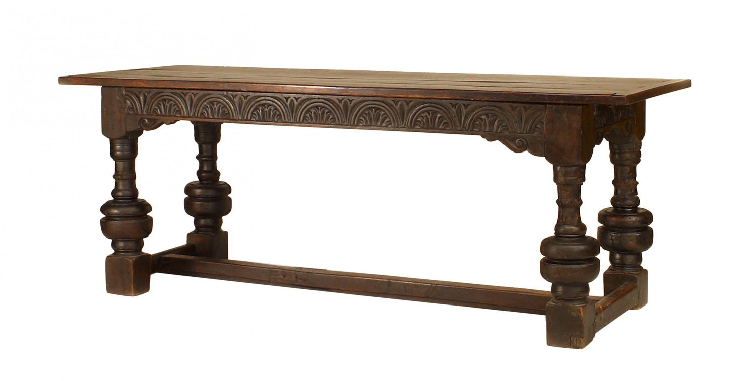 Italian renaissance oak refectory table 4