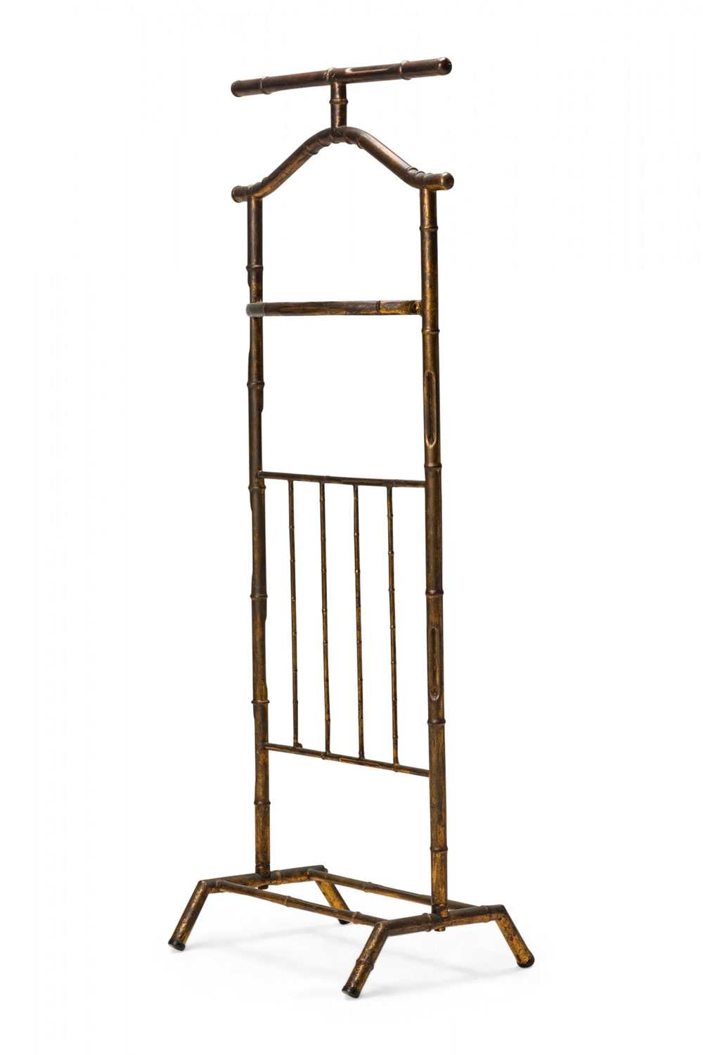Faux Bamboo Gilt Painted Valet Stand