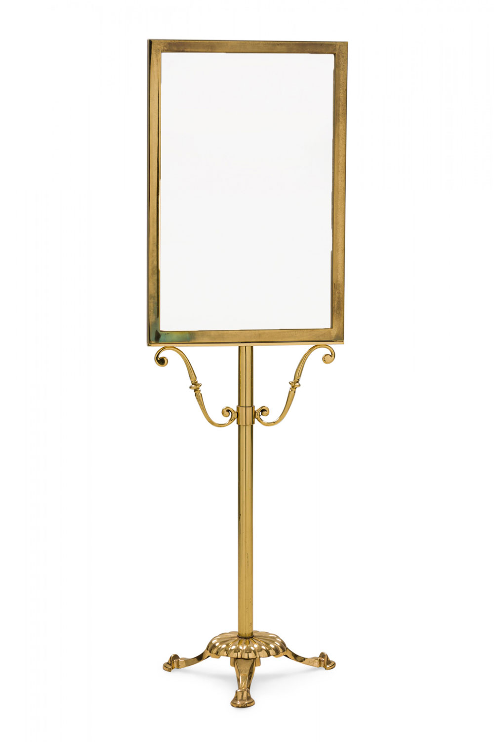 Vintage Gilt Metal Standing Frame Display Stand