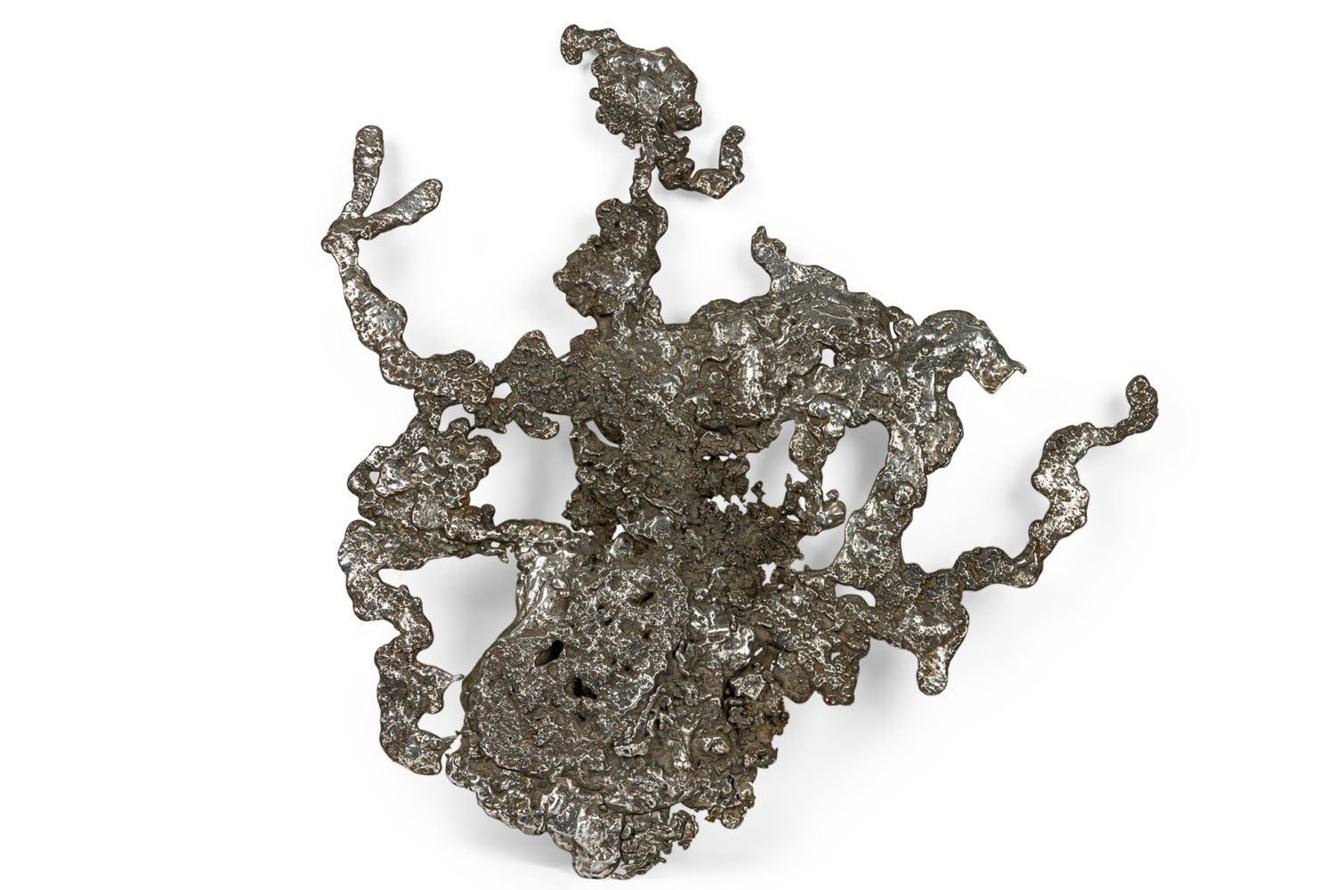 Harry bertoia italian mid century organic spill cast iron wall sculpture