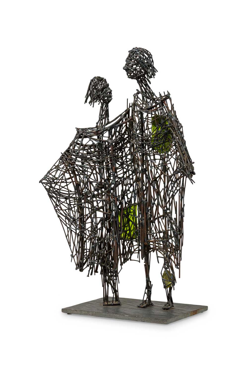 American mid century heart of glass figurative sculpture