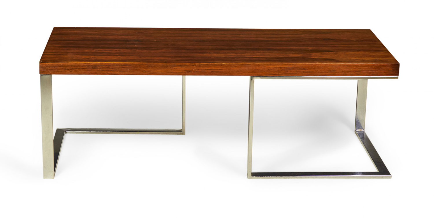 Milo Baughman for Thayer Coggin American Mid Century Rosewood Minimalist Cocktail Coffee Table 