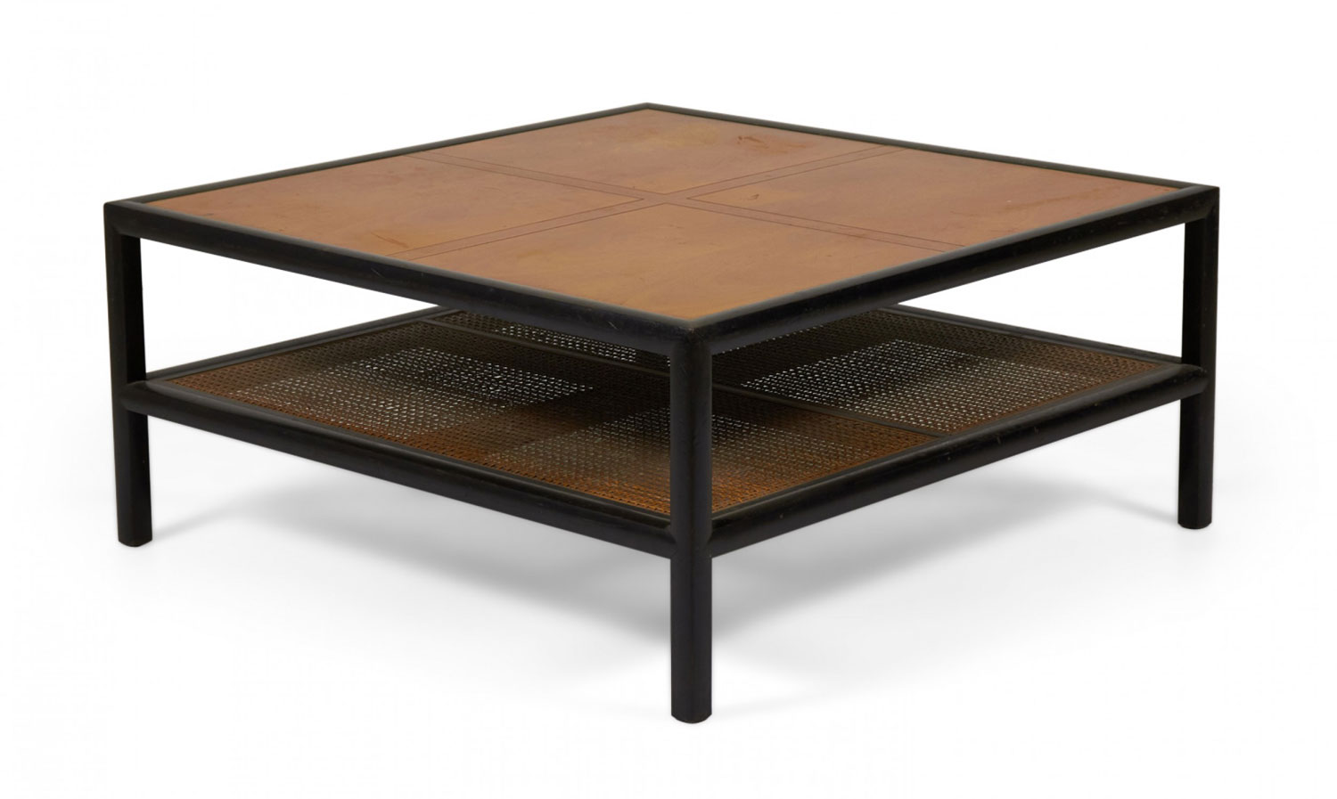 Michael Taylor for Baker Furniture Company American Mid Century New World Square Cocktail Coffee Table