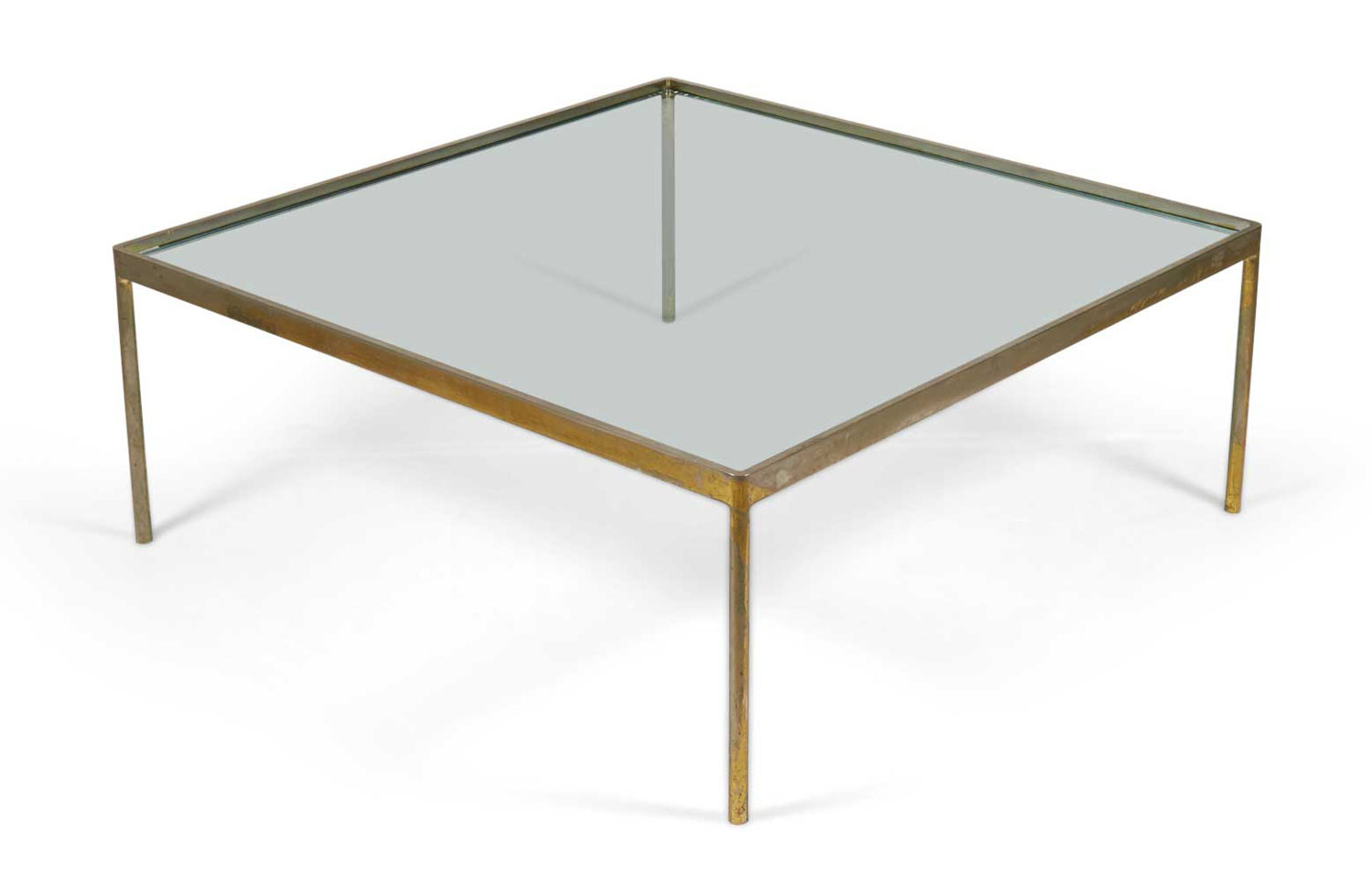 Kibrel S Terry for Scope American International Reductive Square Polished Nickel Cocktail Coffee Table Frame