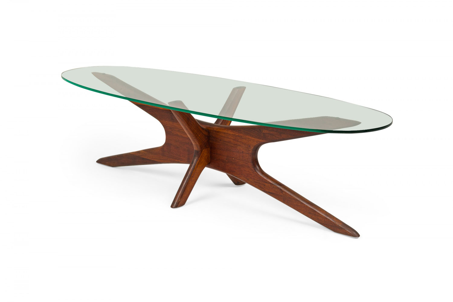 Adrian Pearsall for Craft Associates American Mid Century Walnut Jacks Coffee Table Base