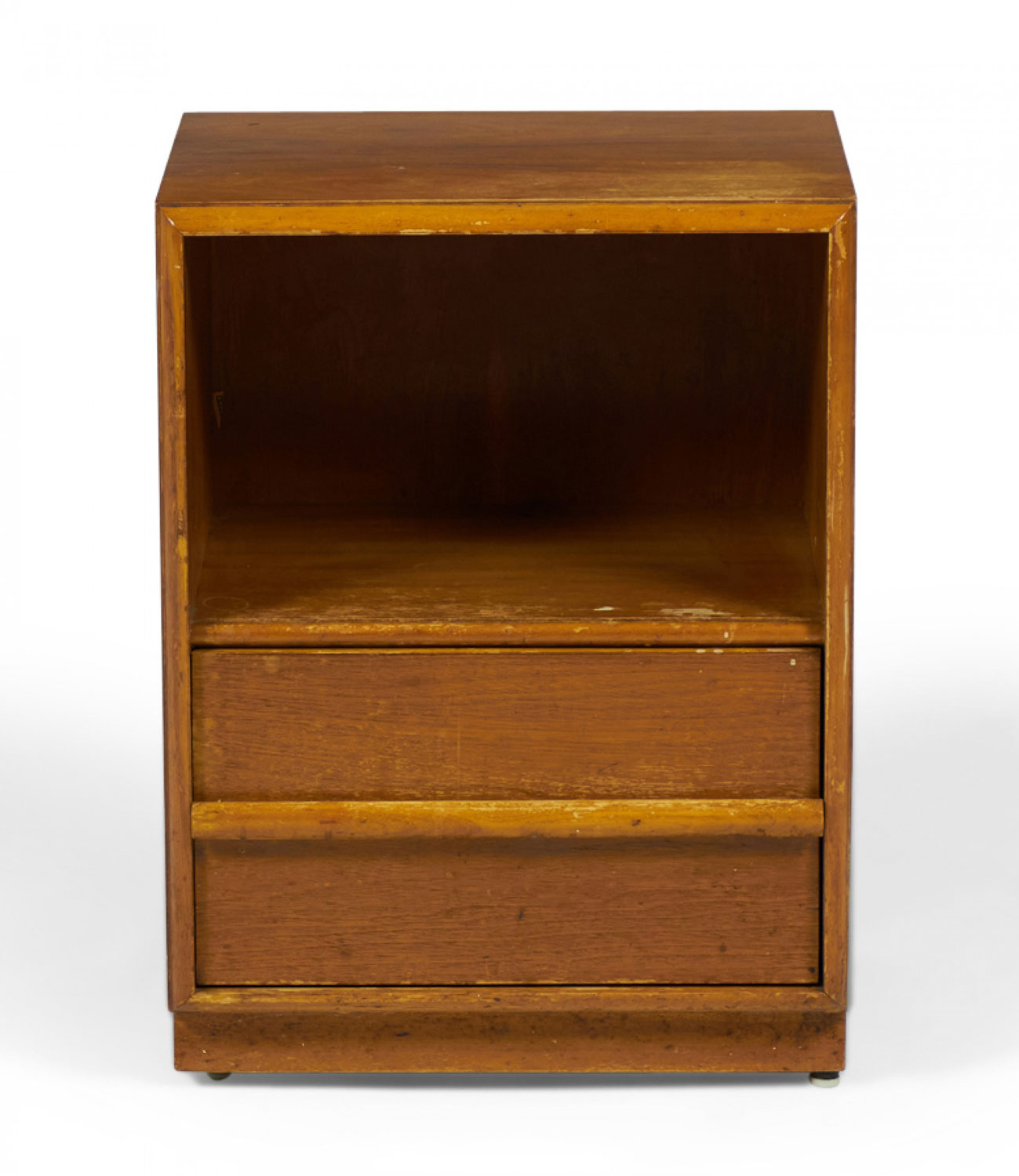 TH Robsjohn Gibbings for Widdicomb Mid Century Walnut Lower Drawer Nightstand Cabinet