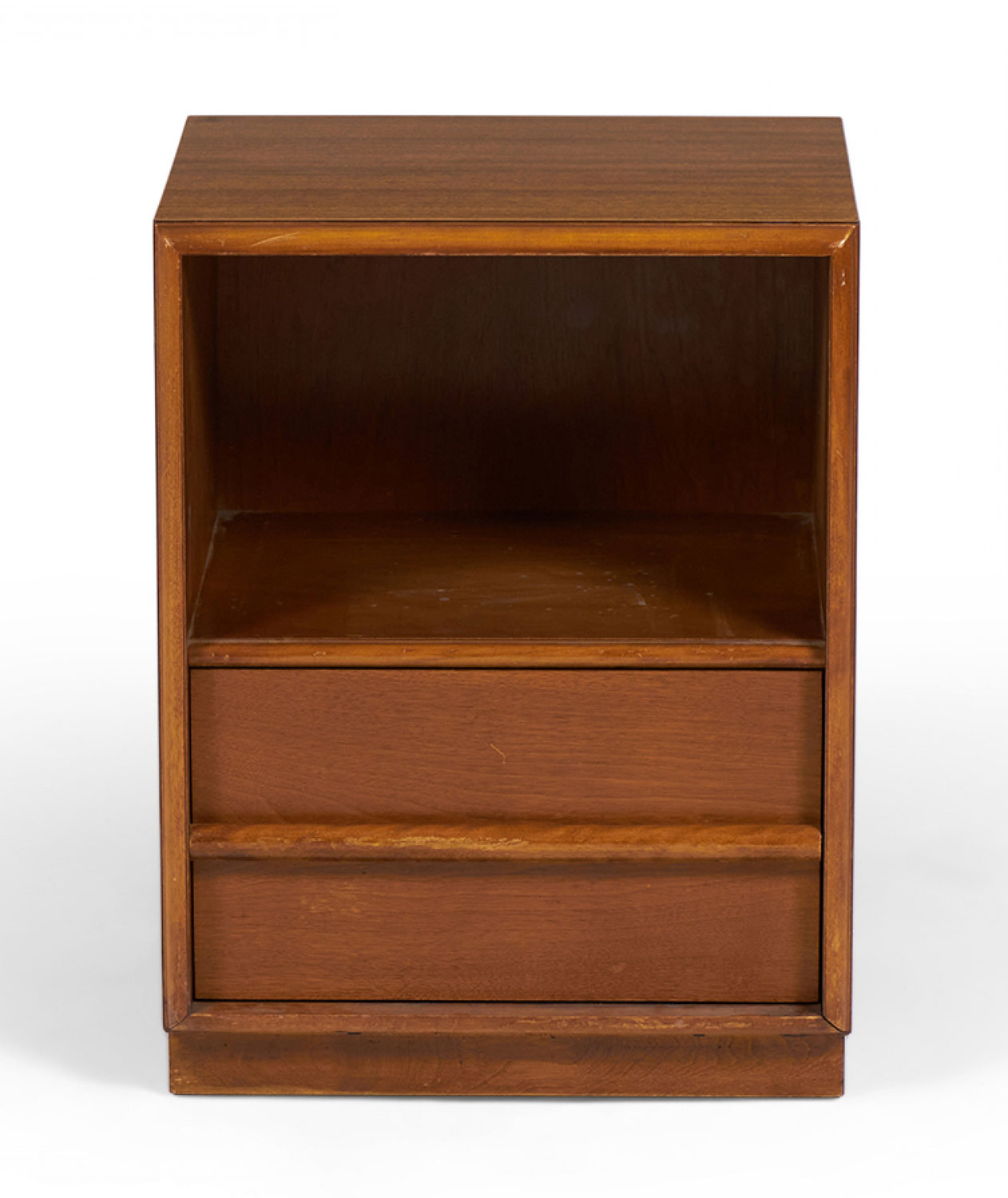 TH Robsjohn Gibbings for Widdicomb Mid Century Walnut Lower Drawer Nightstand Cabinet 2