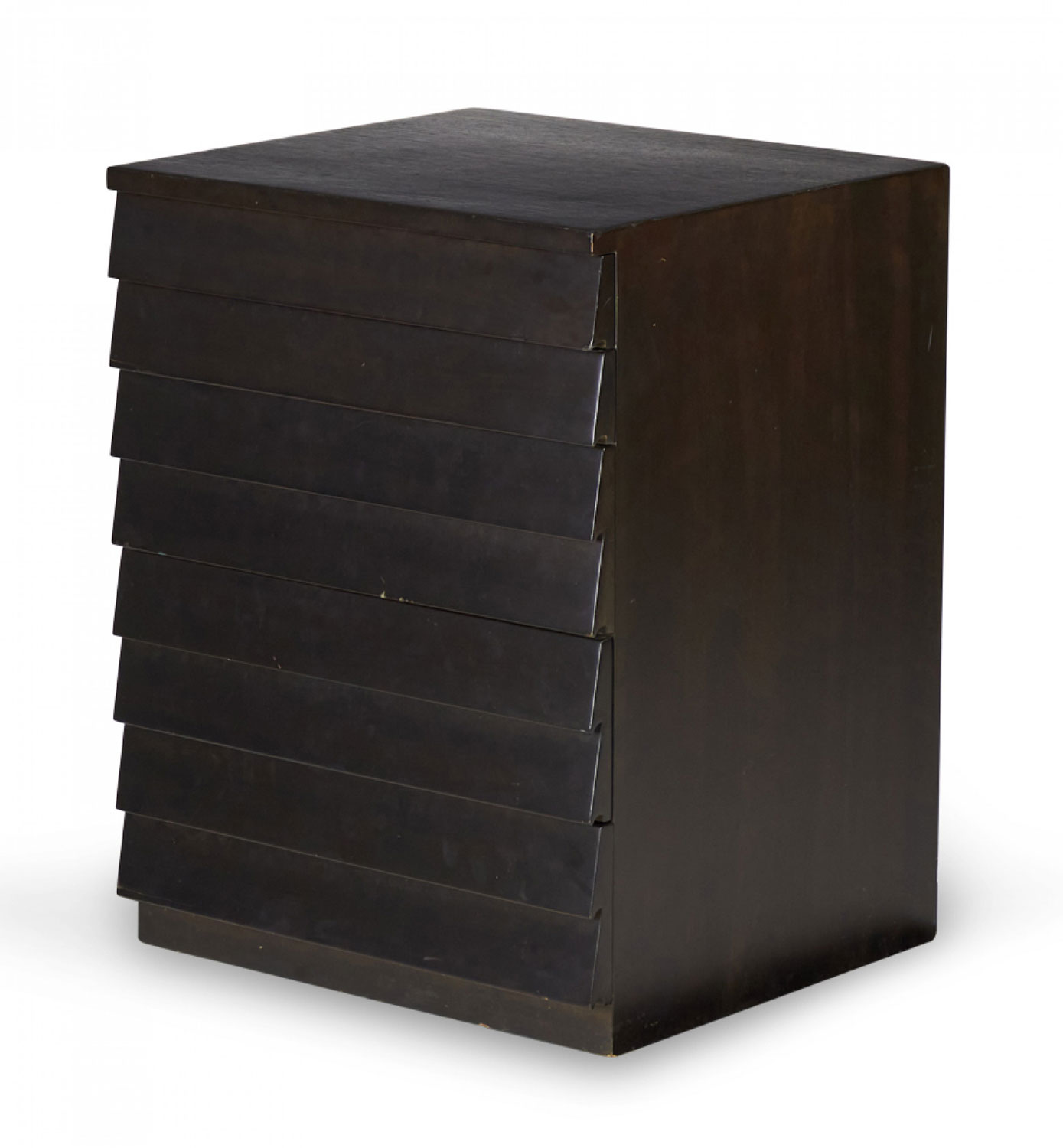 TH Robsjohn Gibbings for Widdicomb American Mid Century Walnut Louver Front Chest