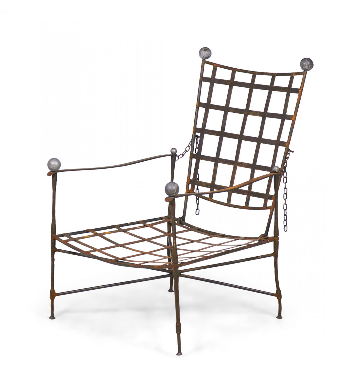 John Salterini American Mid Century Outdoor Iron Lounge Armchair