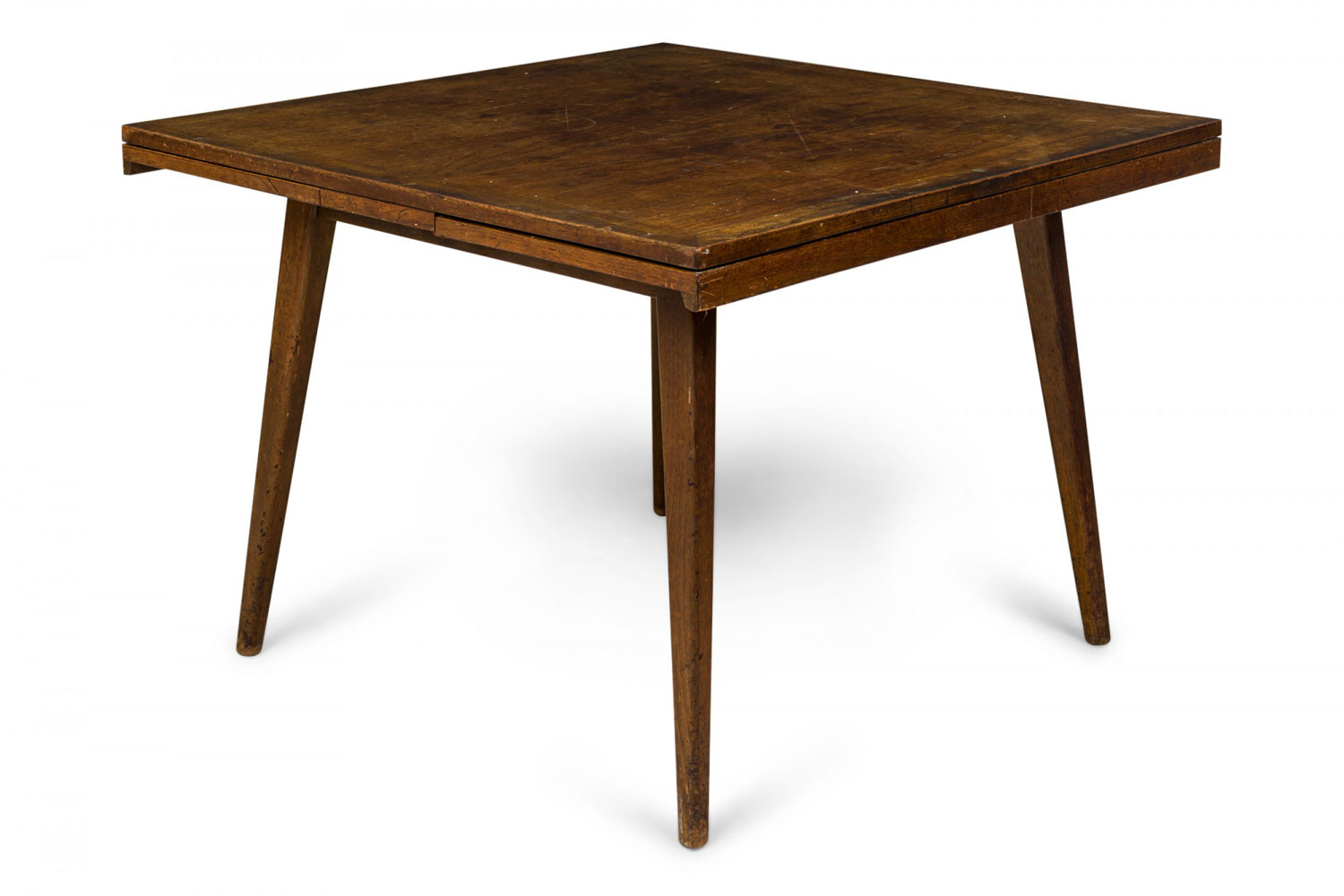 Jens Risom Danish Mid Century Walnut Draw Leaf Dining Table
