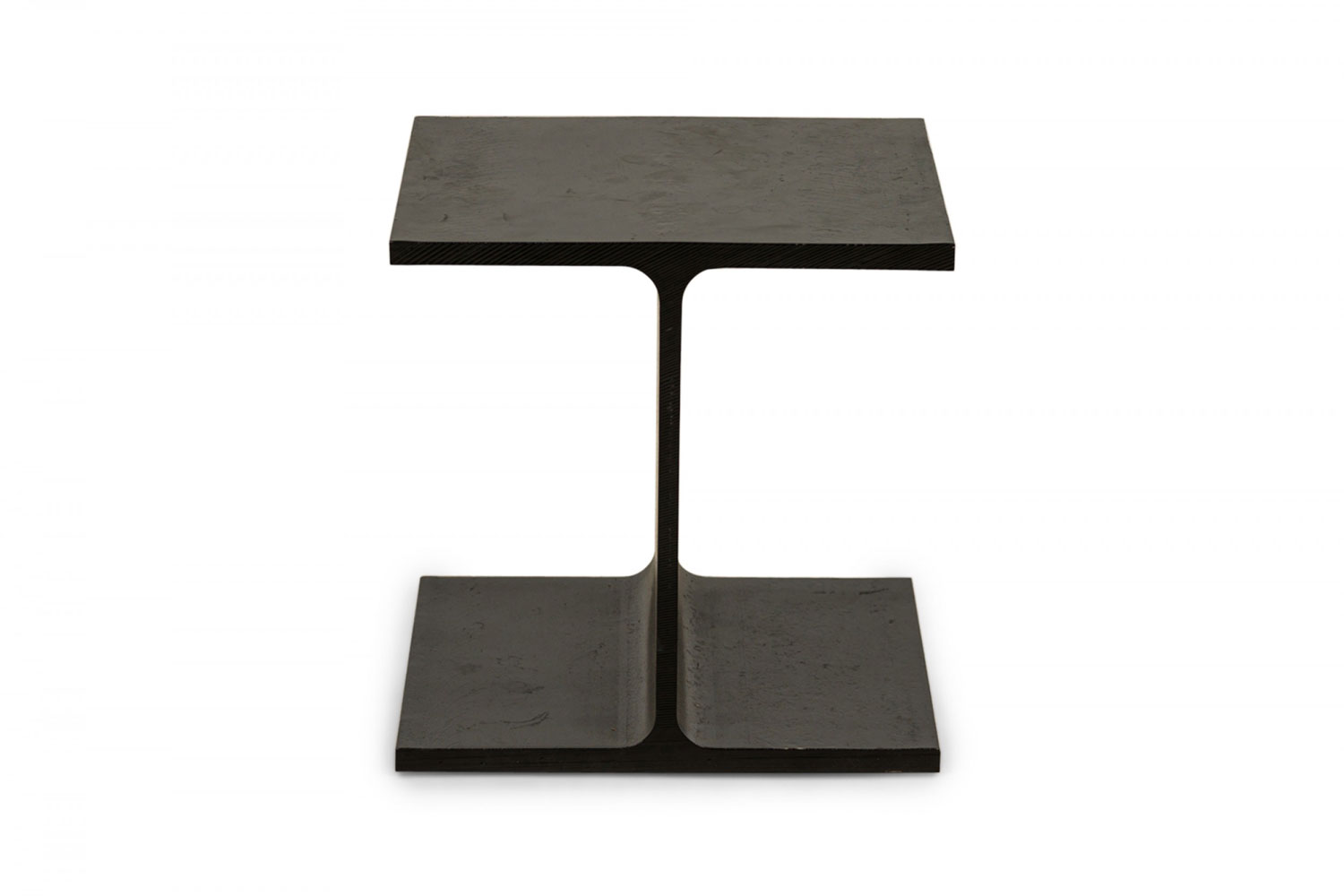 American Mid Century Cast Iron I Beam End Side Tables manner of Ward Bennett