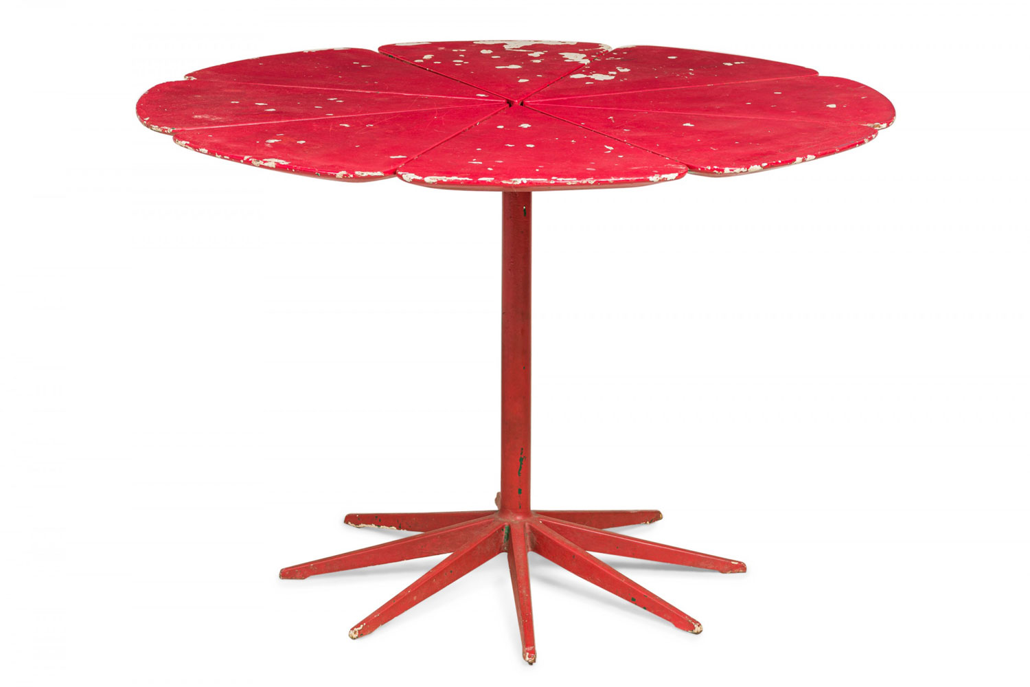 Richard Schultz for Knoll International American Mid Century Red Lacquered Redwood Petal Table