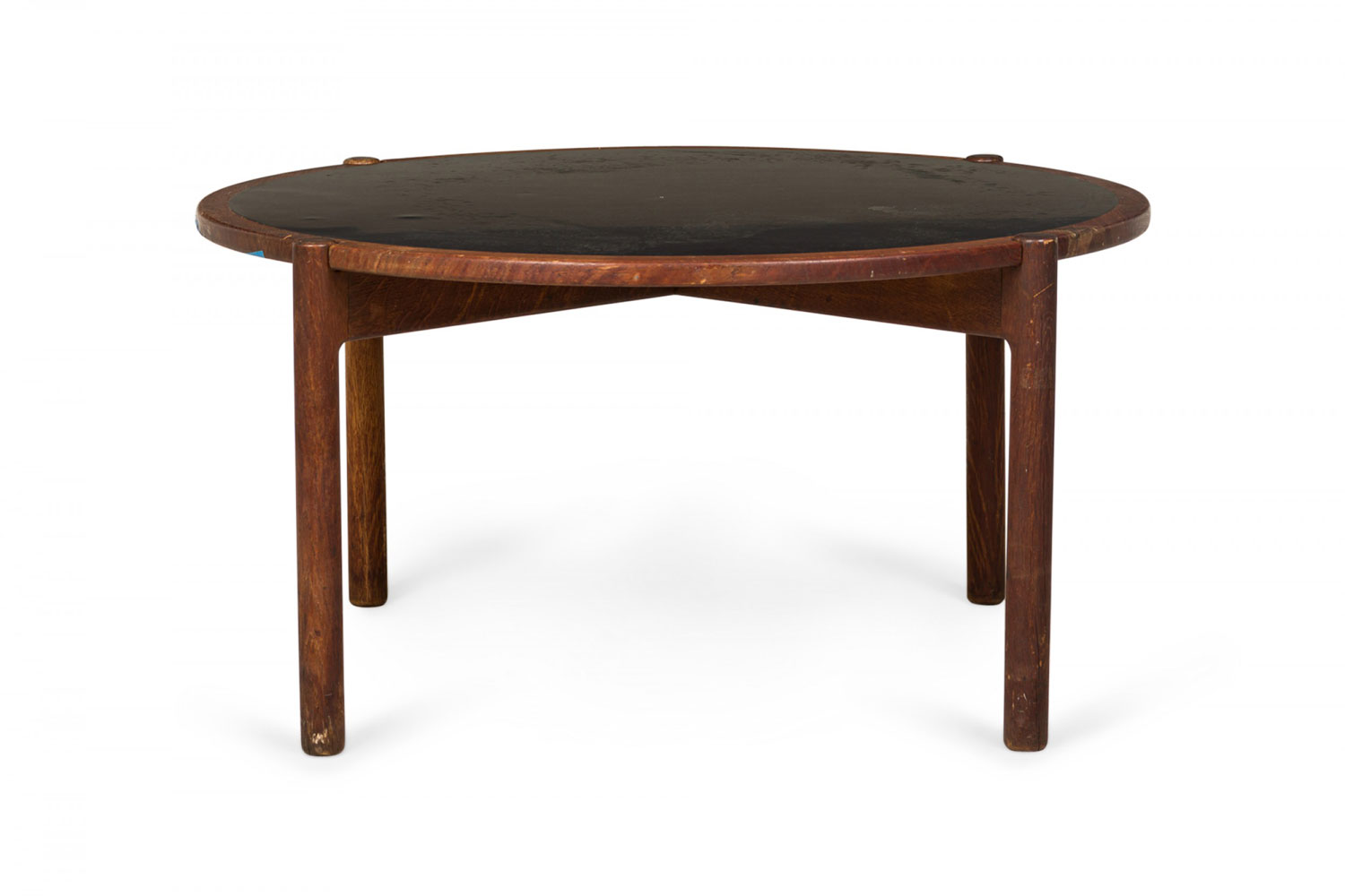 Hans Wegner Johannes Hansen Danish Mid Century Black Laminate and Teak Reversible Coffee Table