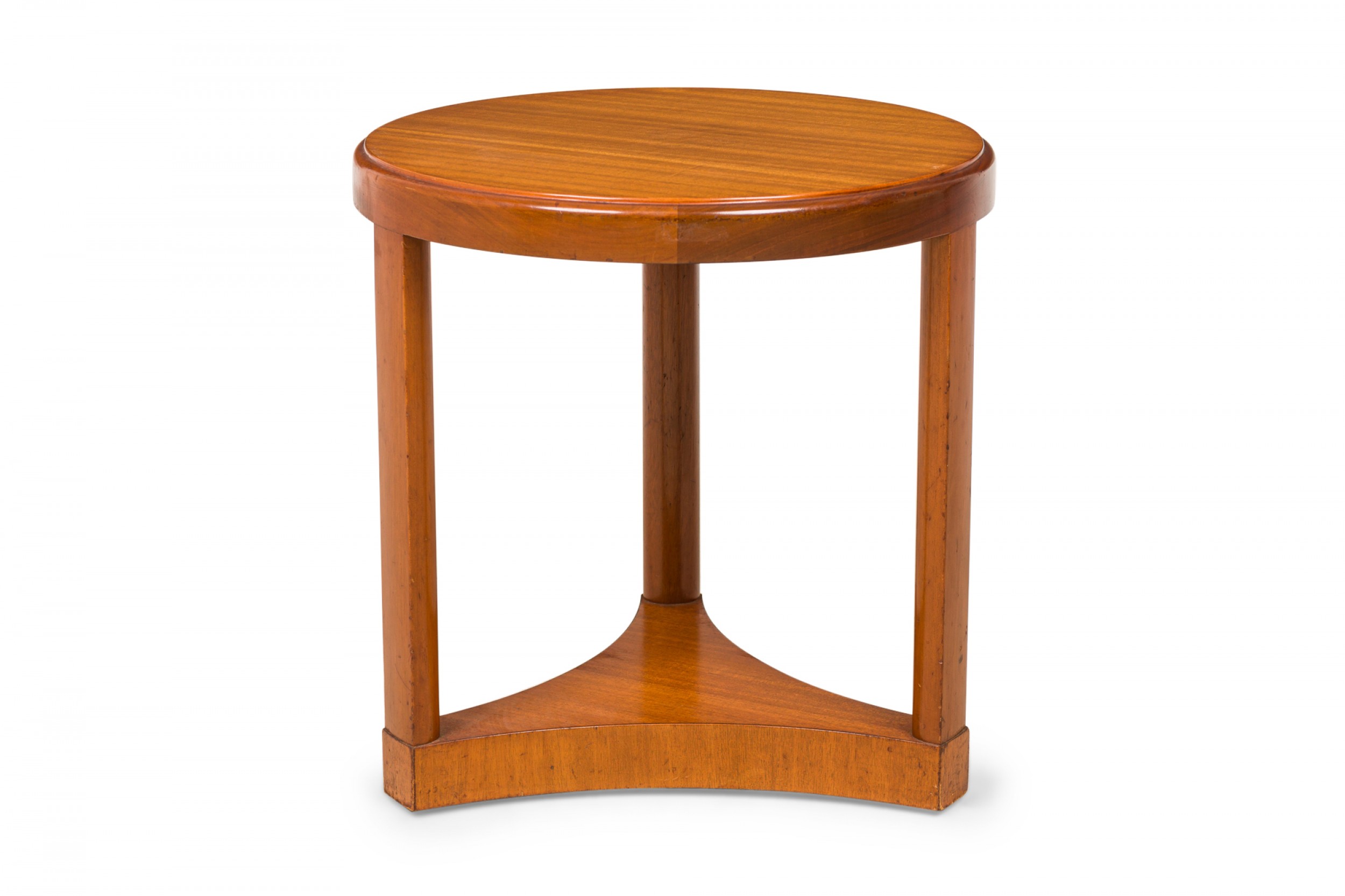 Edward wormley american mid century round wooden end side table