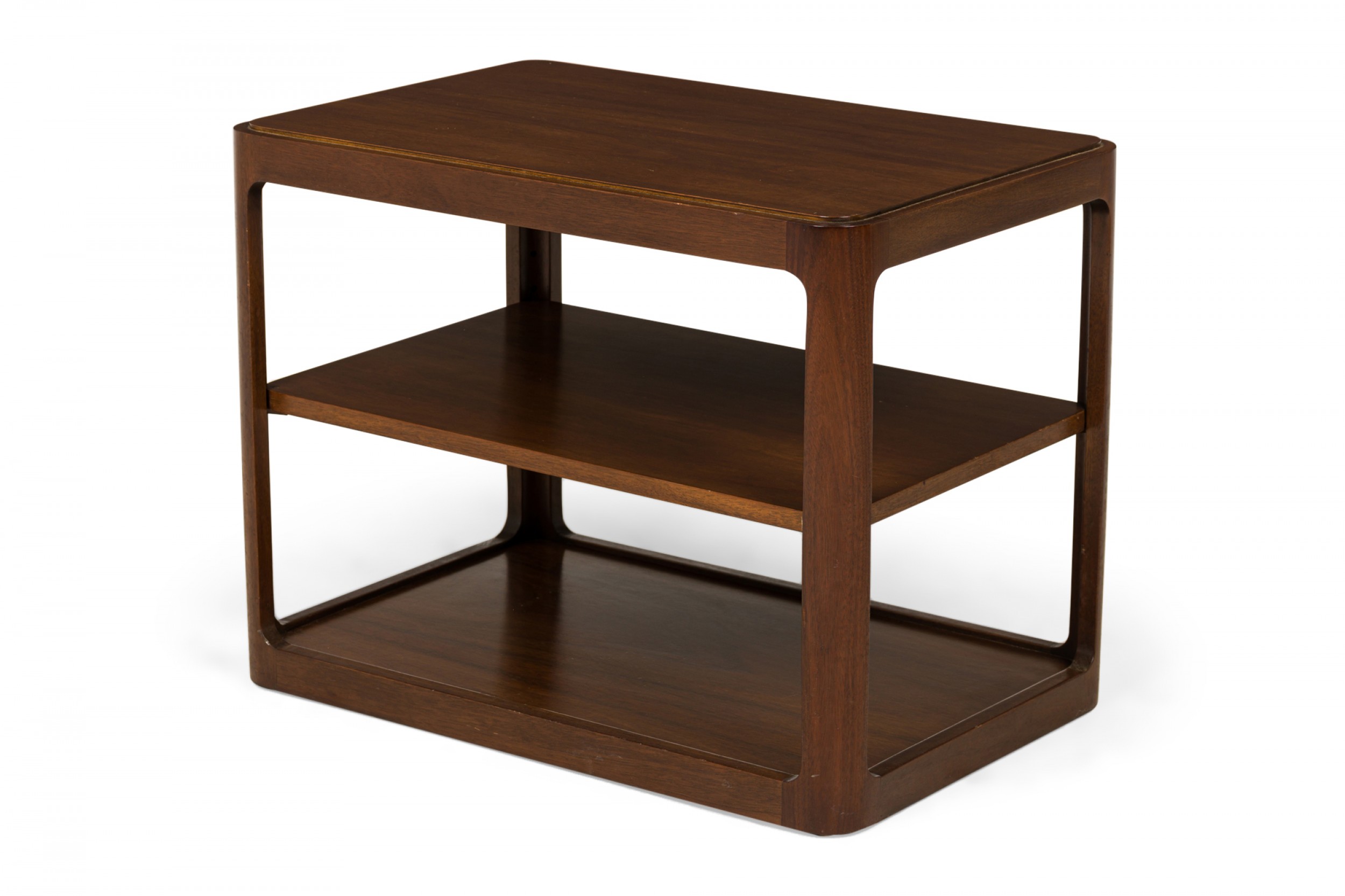 Roger sprunger for dunbar american mid century radius form wooden end table