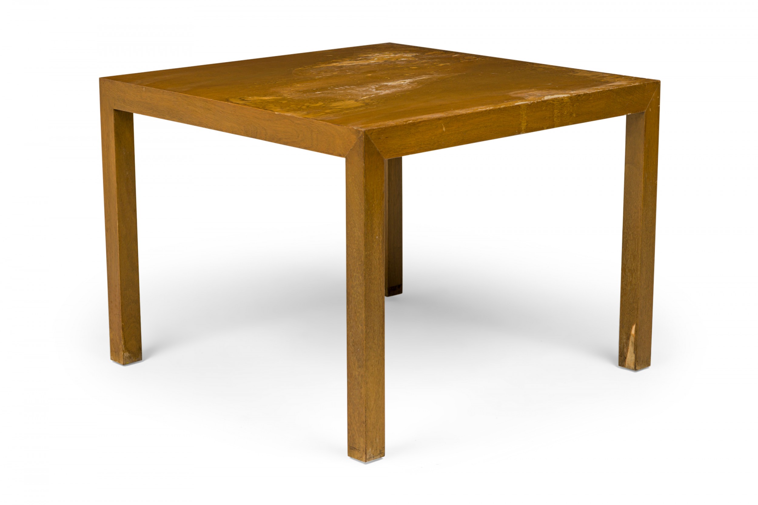 Edward wormley american mid century parsons style square wooden end side table