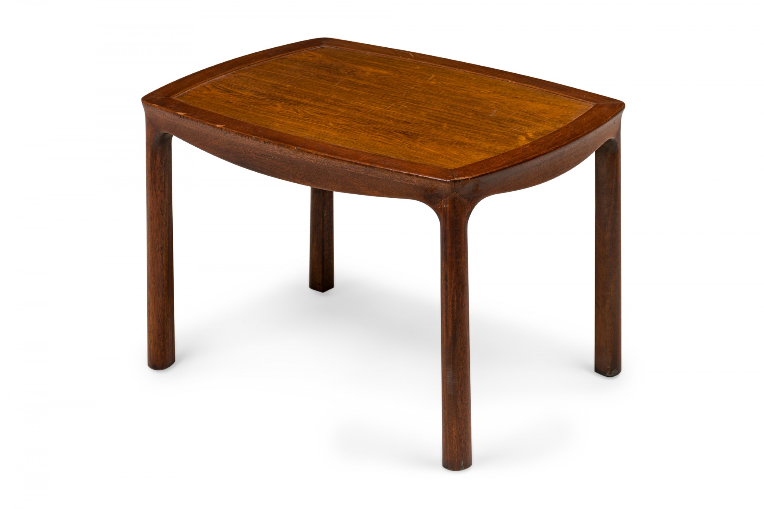 Edward wormley for dunbar american mid century wood framed inset top low end side table