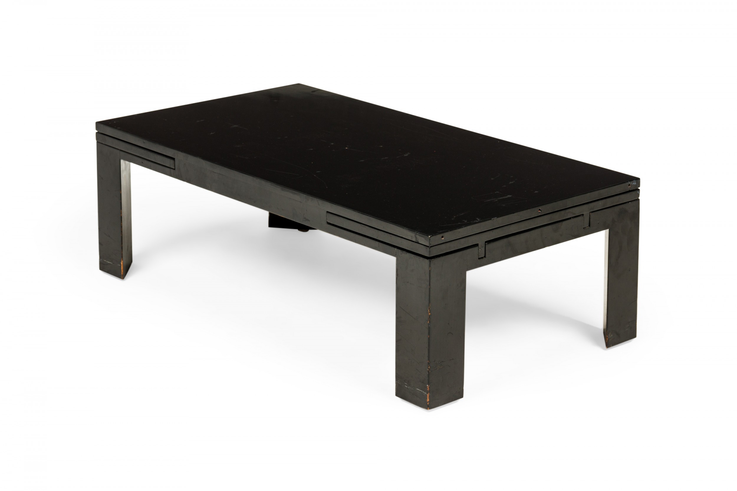 Edward wormley for dunbar american mid century black painted refectory coffee cocktail table